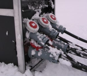 Stromverteiler bei Schnee - INDU-ELECTRIC